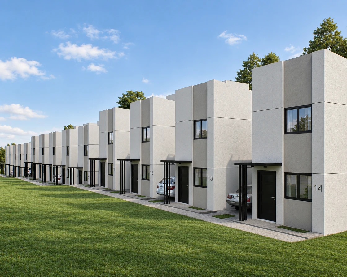 Vista exterior de las viviendas proyectadas en barrio Artalaz