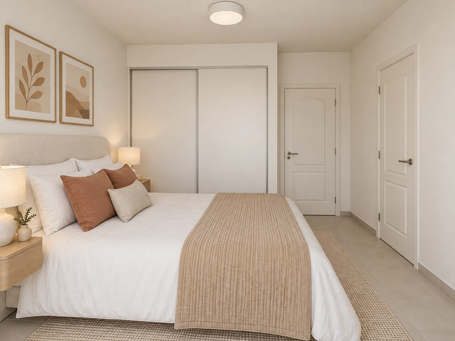 Dormitorio principal y acceso al baño en suite